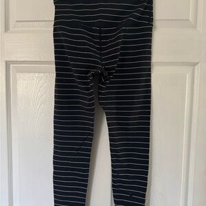 Glyder Black and White Striped Leggings